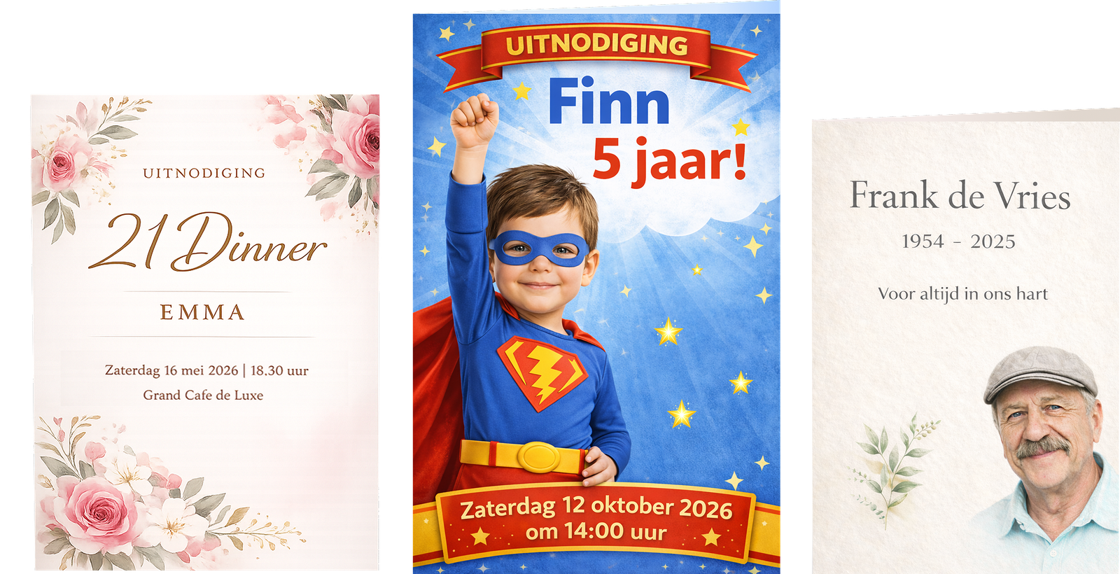 Voorbeelden van kaartdesigns